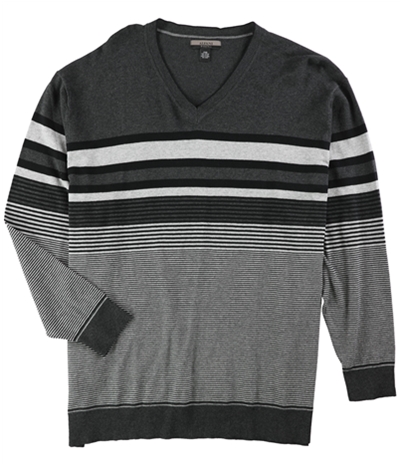 Alfani Mens Bold Pop Striped V Neck Pullover Sweater, TW1