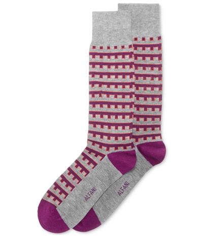 Alfani Mens Building-Stripe Midweight Socks