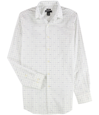Bar Iii Mens  On The Wire Button Up Dress Shirt