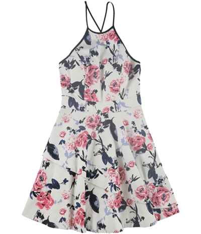 Speechless Womens Floral Fit & Flare Dress, TW8
