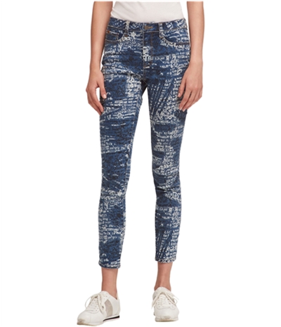 Dkny Womens Splatter Everywhere Cropped Skinny Fit Jeans