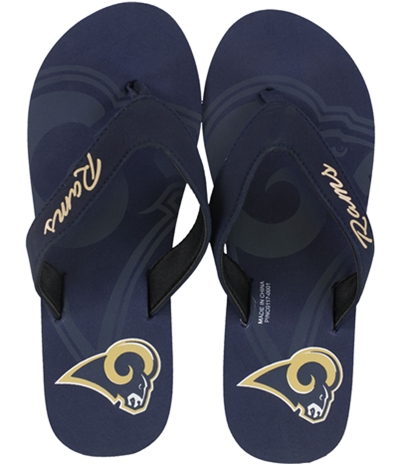 Forever Collectibles Womens La Rams Flip Flop Sandals, TW1