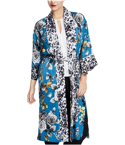 Rachel Roy Womens Floral Rebel Kimono Sweater