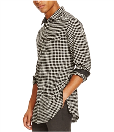 Kenneth Cole Mens Check Flannel Button Up Shirt