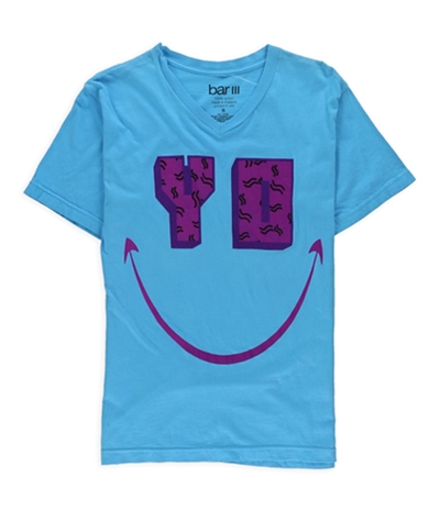 Bar Iii Mens Yo Smile Graphic T-Shirt