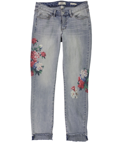 Vintage America Womens Boho Floral Cropped Jeans