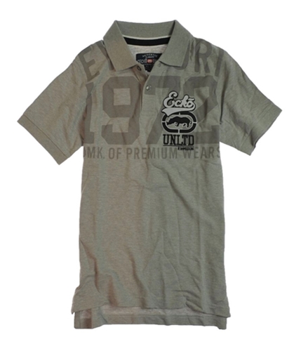 Ecko Unltd. Mens 1972 Premium Wears Rugby Polo Shirt htrgrey XS