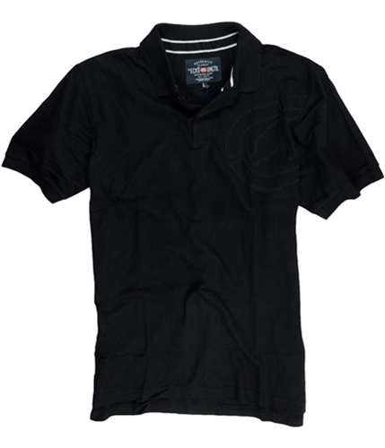 Ecko Unltd. Mens Armhole Embroidered Rhino Rugby Polo Shirt black XS