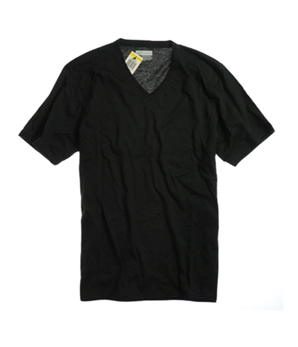 I-N-C Mens Edv Raw Edge V Graphic T-Shirt black S