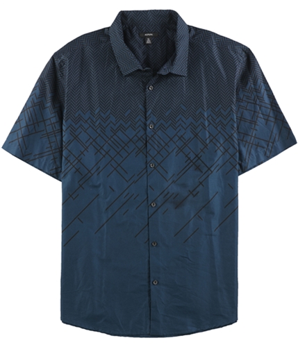 Alfani Mens SS Ombre Print Button Up Shirt saltyocean 2XL