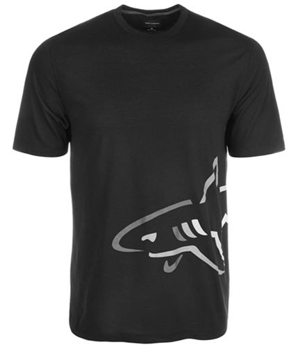 Greg Norman Mens Side Shark Graphic T-Shirt deepblack S