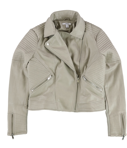 bar III Womens Quilted Moto Jacket natural XS