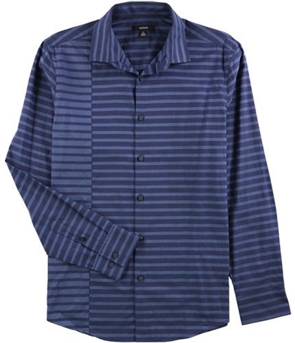 Alfani Mens Fashion Button Up Shirt blue S