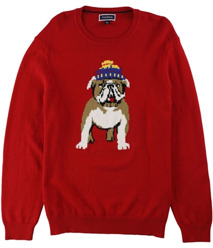 Club Room Mens Bulldog Pullover Sweater mediumred S