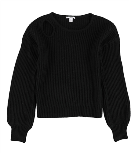 bar III Womens Balloon Sleeve Pullover Sweater black XS