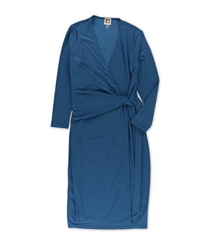 Anne Klein Womens Classic Wrap Dress juniper 4