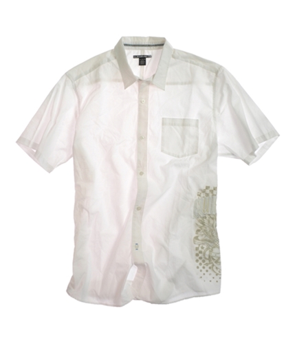 Quiksilver Mens Promo Button Up Shirt wht XL