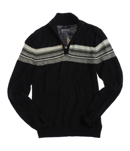 American Rag Mens 1/4 Zip Knit Sweater deepblack S