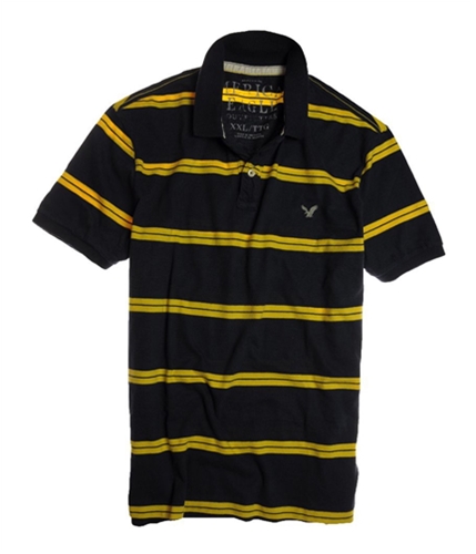 American Eagle Outfitters Mens Authentic Fit Stripe Rugby Polo Shirt 825 2XL