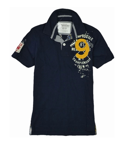 Aeropostale Mens Aero # 9 Rugby Polo Shirt deepnablue XS