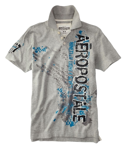 Aeropostale Mens Ninen Eighty Seven Rugby Polo Shirt lththrgray XS