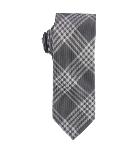 bar III Mens Canton Plaid Self-tied Necktie gray Classic