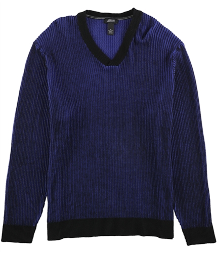 Alfani Mens Multi-Stitch Knit Pullover Sweater blue XL