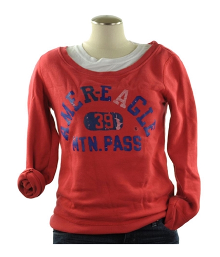 American Eagle Outfitters Womens 39 Mtn. Pass Pull Over Sweatshirt redblue S
