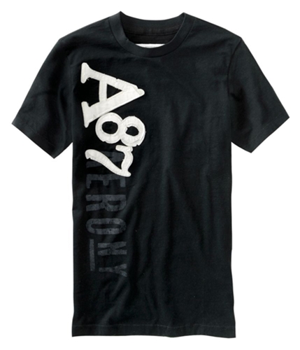 Aeropostale Mens Embroidered A87 Graphic T-Shirt black XS