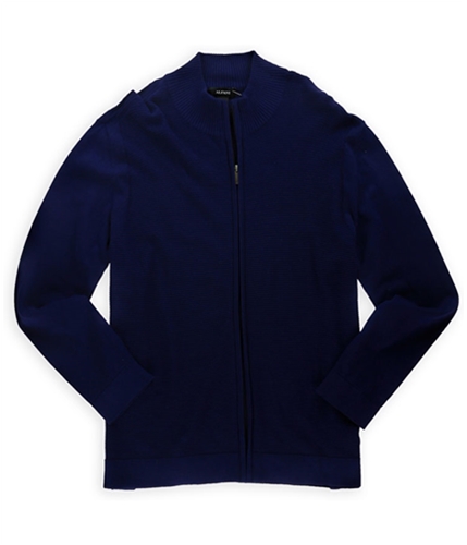 Alfani Mens Horizontal Ribbed Pullover Sweater blueindigo M