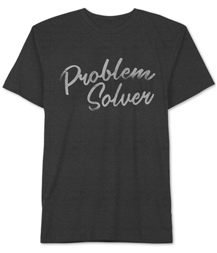 Jem Mens Problem Solver Graphic T-Shirt charcoalhtr S