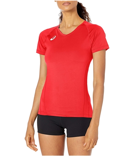 ASICS Womens Spin Serve Volleyball Basic T-Shirt red S