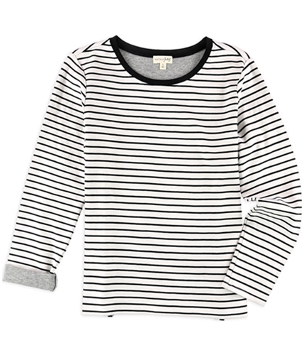 maison Jules Womens Stripes Embellished T-Shirt blackcombo XS