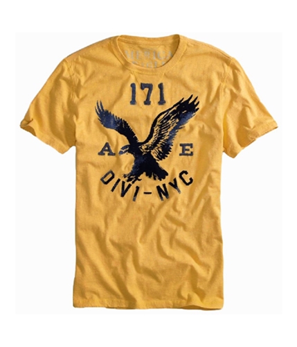 American Eagle Outfitters Mens 171 Embroidered Graphic T-Shirt yellowgold 2XL