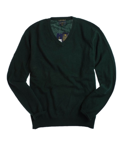 Club Room Mens Estate V-neck Knit Sweater evergreen L