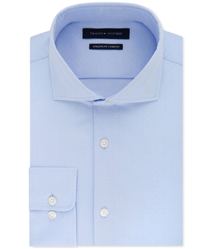 Tommy Hilfiger Mens Flex Collar Button Up Dress Shirt lightblue 16.5