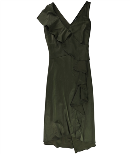 Ralph Lauren Womens Ruffled Wrap Dress admrlgrn 6