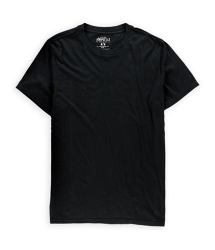 Aeropostale Mens Solid Graphic T-Shirt black M