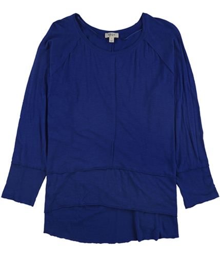 Style & Co. Womens LS Basic T-Shirt blue L