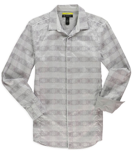 I-N-C Mens Retro Slim Fit Button Up Shirt white XL