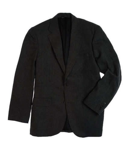 Tasso Elba Mens Wool Two Button Blazer Jacket blackcharcoal M