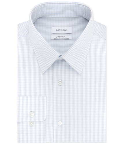 Calvin Klein Mens Steel Button Up Dress Shirt bluemulti 16.5