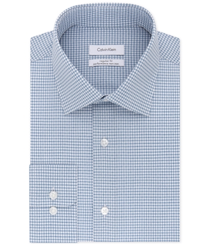 Calvin Klein Mens Classic Fit Button Up Dress Shirt bluefrost 16.5