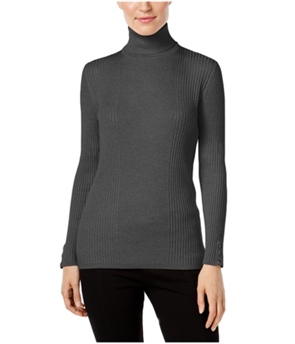Style&co. Womens Turtleneck Knit Sweater steelgreyhthr XL