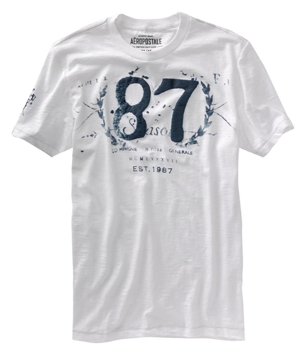 Aeropostale Mens 87 Graphic T-Shirt bleachwhite XS