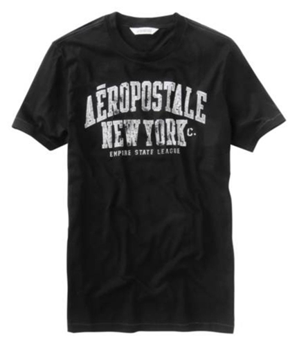Aeropostale Mens Empiretate League Graphic T-Shirt black S