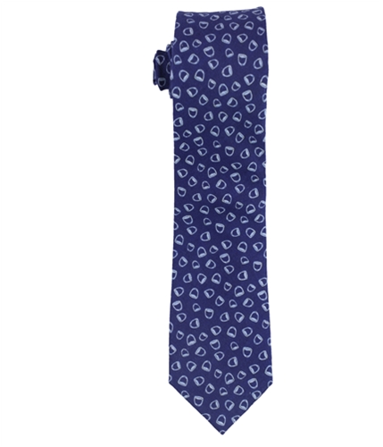 bar III Mens Stirrup-Print Self-tied Necktie navy Classic