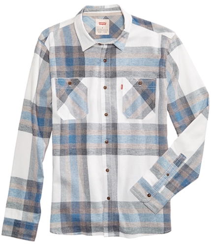 Levi's Mens Flannel Button Up Shirt marshmellow M
