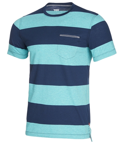 Levi's Mens Castor Stripe Basic T-Shirt reefwaters XL