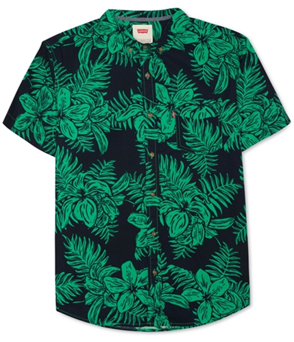 Levi's Mens Tropical Button Up Shirt minggreen S